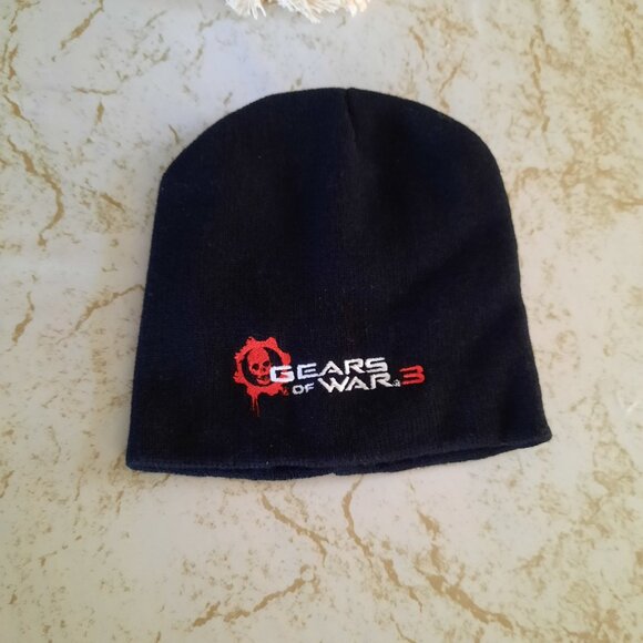 Gears of War 3 (Xbox 360 game) Promo Knit Beanie/ Skull Cap NWOT! - Black, OS - Picture 9 of 9